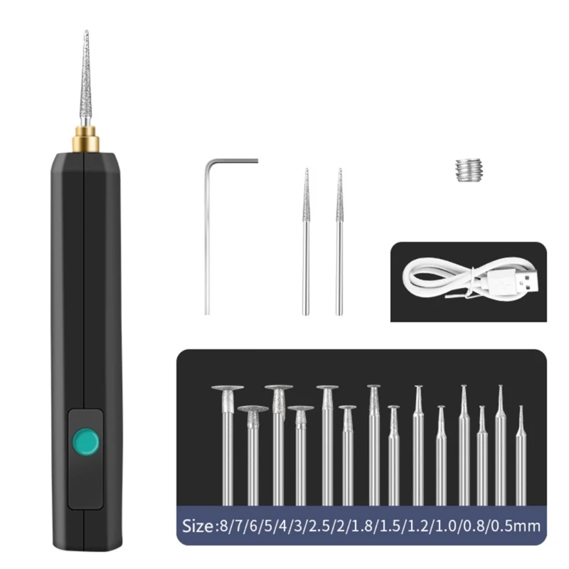 

Mini Drill Electric Carving Pen Five-speed Regulation Drill Rotary Tools Kits Engraver Pen Tool for Grinding Polishing