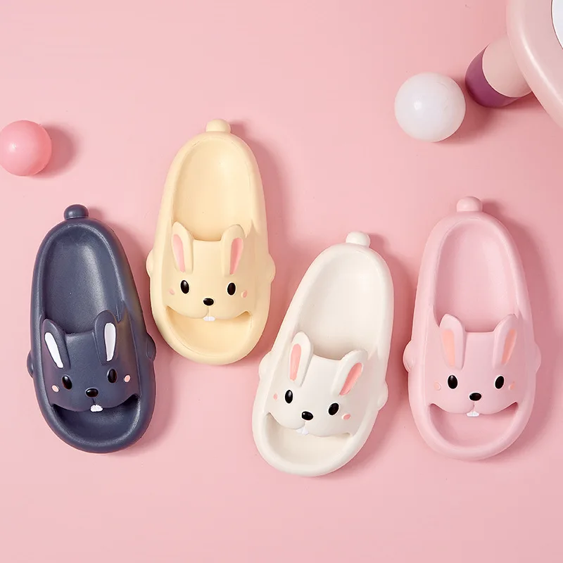 2023 New Children's Slippers Summer Girl Cute Rabbit Cartoon Slippers Anti Slip Parent-child Boy Slippers