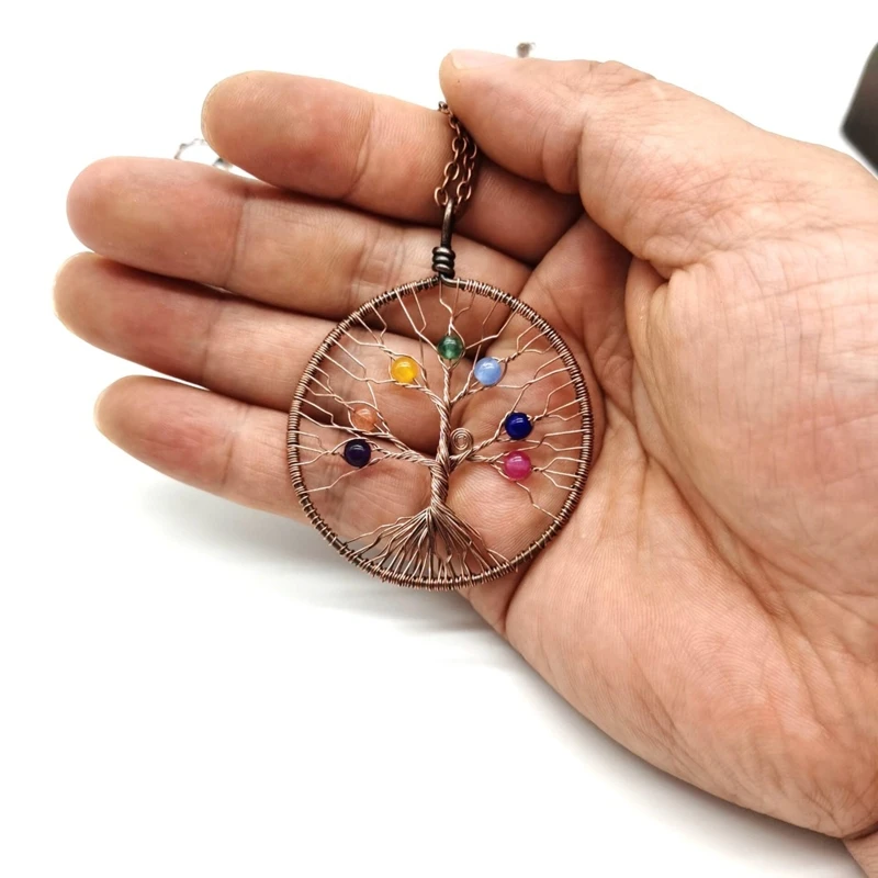 Ожерелье с подвеской Древо Желаний ажурная цепочка до ключиц жемчужное ожерелье