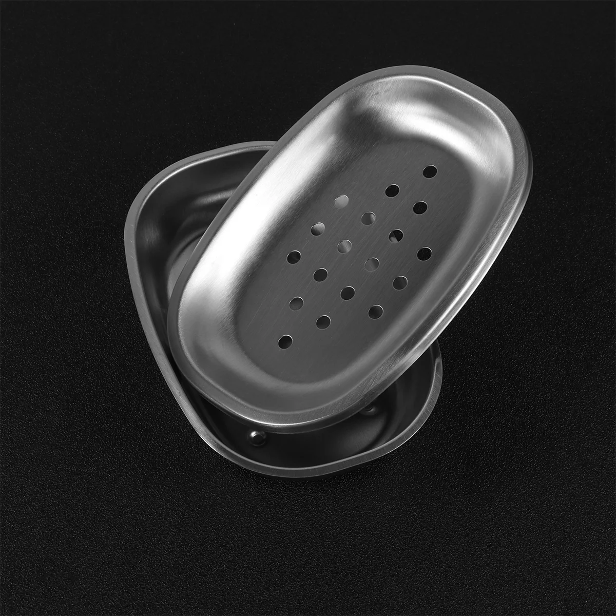 

Soap Holder Steel Dish Stainless Metal Shower Box Case Bathroom Drainertray Bar Sponge Travel Storage Kitchen Drying Rack