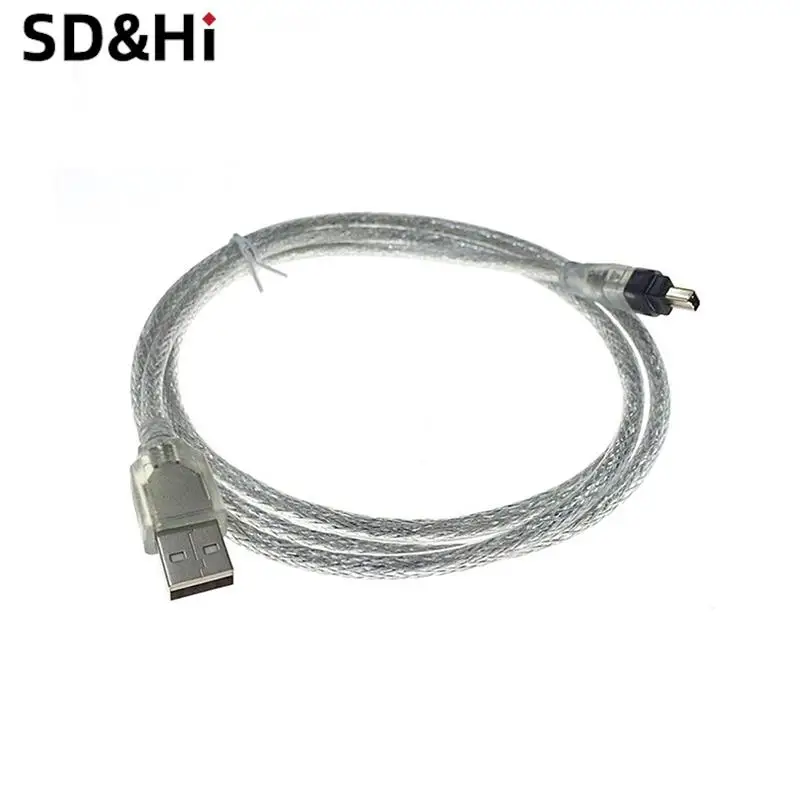 

1 шт. 120 см USB штекер к Firewire IEEE 1394 4-контактный штекер ILink адаптер Шнур Firewire 1394 аксессуары для кабеля