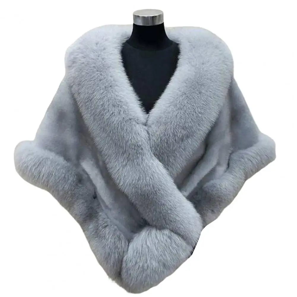 

Trendy Dress Shawl Outwear Lady Wedding Dress Cape Warm Poncho Fine Touch Loose Fit Cape Coat for Office