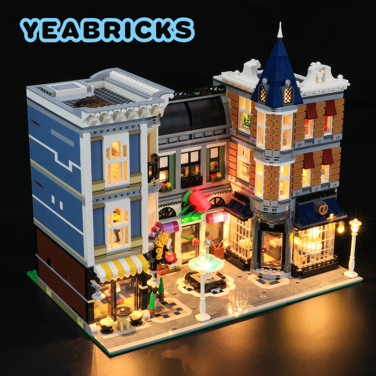 Набор строительных блоков YEABRICKS со светодиодсветильник кой для 10255 года набор