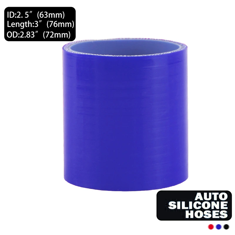 

Racing Silicone Hose Straight Coupler Pipe Turbo hose Coolant Radiator Pipe 63mm 2.5" inch
