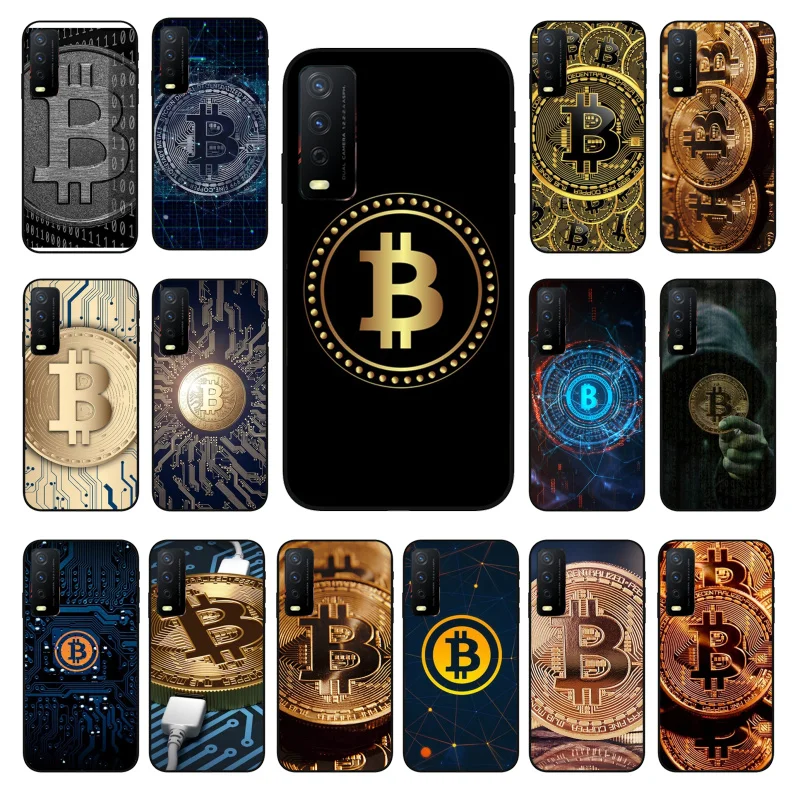 

Golden Bitcoin Phone Case for VIVO Y15s Y20 Y11 Y12 Y17 Y19 Y20S Y31 Y9s Y91 Y21 Y51 Y20i Y93 Y12S Y70