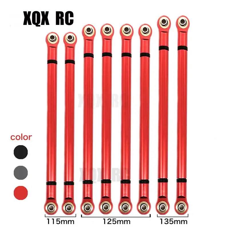 

8pcs/lot Aluminum Alloy Link Rod Unassembled Kit 313MM Wheelbase for 1/10 RC Car Crawler Axial SCX10