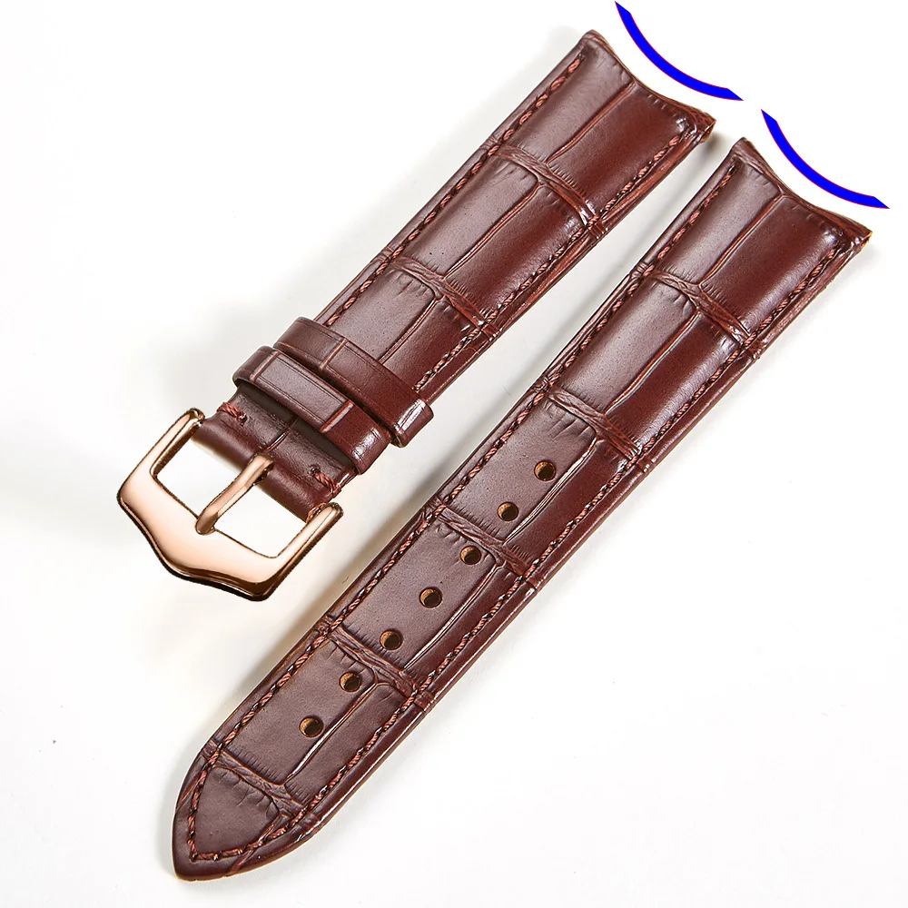 

High-grade Genuine Leather Watch Strap Curved Interface 19mm 20mm 21mm 22mm Universal Replacement Watchband