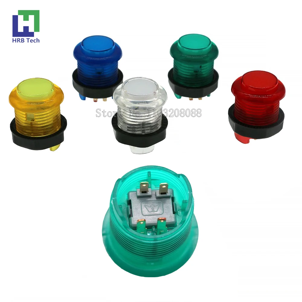 Оригинальная BaoLian 50 шт. 28 мм/24 мм 12 В светодиодный с подсветкой круглая прозрачная