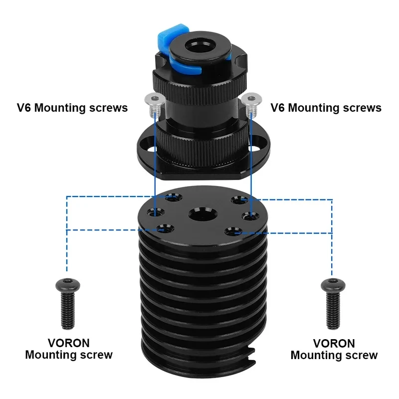 Фото Обновленный комплект хотэнда E3D REVO V6 с керамическим нагревательным элементом, термистором 104NT для 3D-принтеров Ender 3 и Voron, запасные части. ﻿ 1 №4