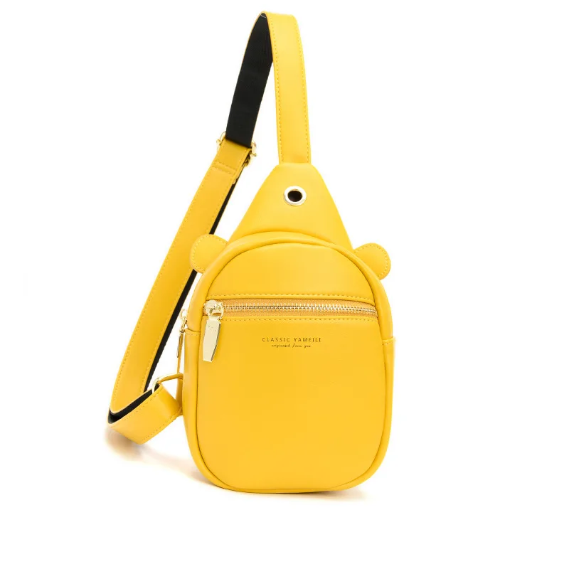 

Ladies Fashion Multifunction Chest Shoulder Bag On Shoulder Travel Sports Bag Pack Messenger Pack PU Leather Bag For Women