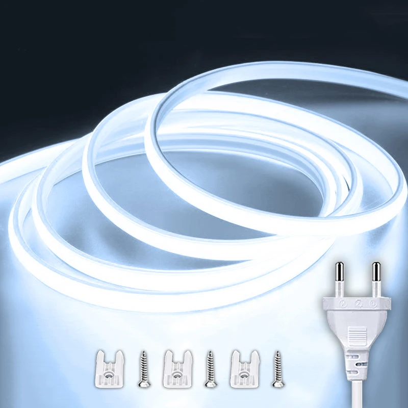 

Водонепроницаемая светодиодная лента COB 220В, теплый белый свет