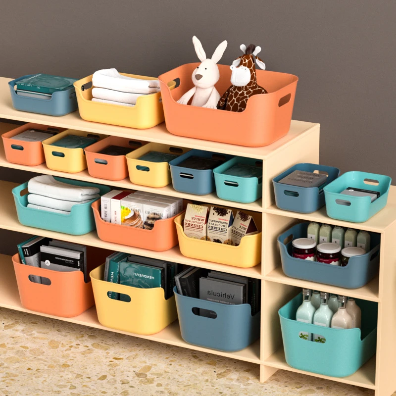 

New Household Sundries Storage Box Office Desktop Finishing Plastic Basket Drawer Sundries Toys Organizers Box Snacks Makeup