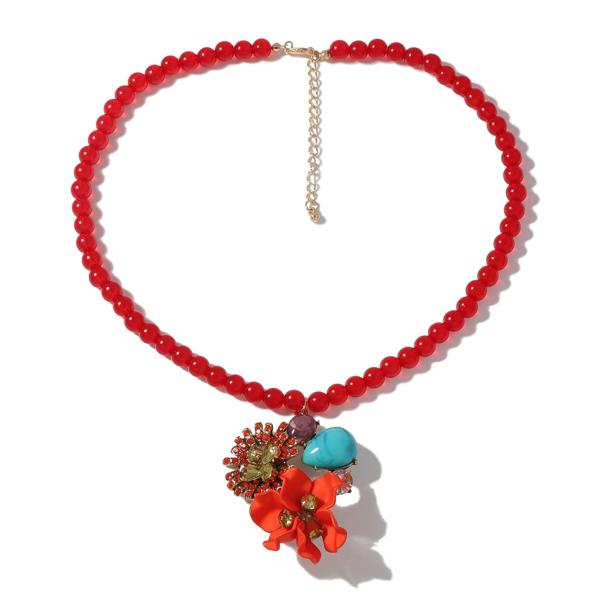 ZAA Персонализированное банкетное ожерелье с подвеской из сплава и смолы цветком