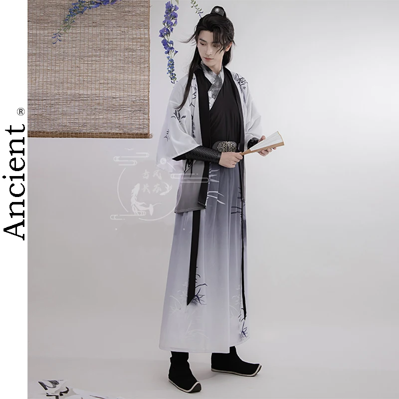 

New Modern Hanfu Man Chinese Traditional Dress Handsome Kimonos Mujer Ancient Childe Tang Dynasty Style Hanbok Cosplay Suit