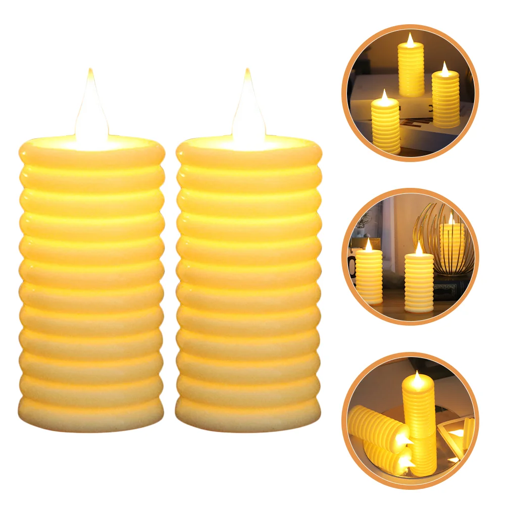 

2pcs Desktop Portable Room Flameless Lights LED Lights Lamps Decorative Lights