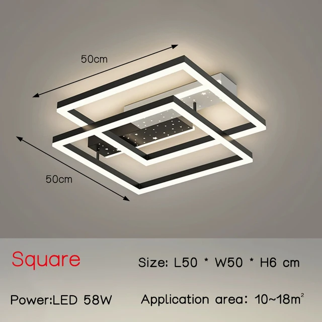 

Потолочный светильник JIAYOOR, черный, акрил, двухслойный, белый/теплый свет/трехцветное затемнение/ затемнение с дистанционным управлением