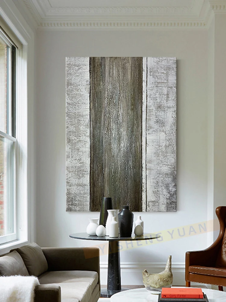 

Абстрактная художественная картина ручной работы, Современное украшение для гостиной, картина маслом, текстура, черный, белый цвет, фотография