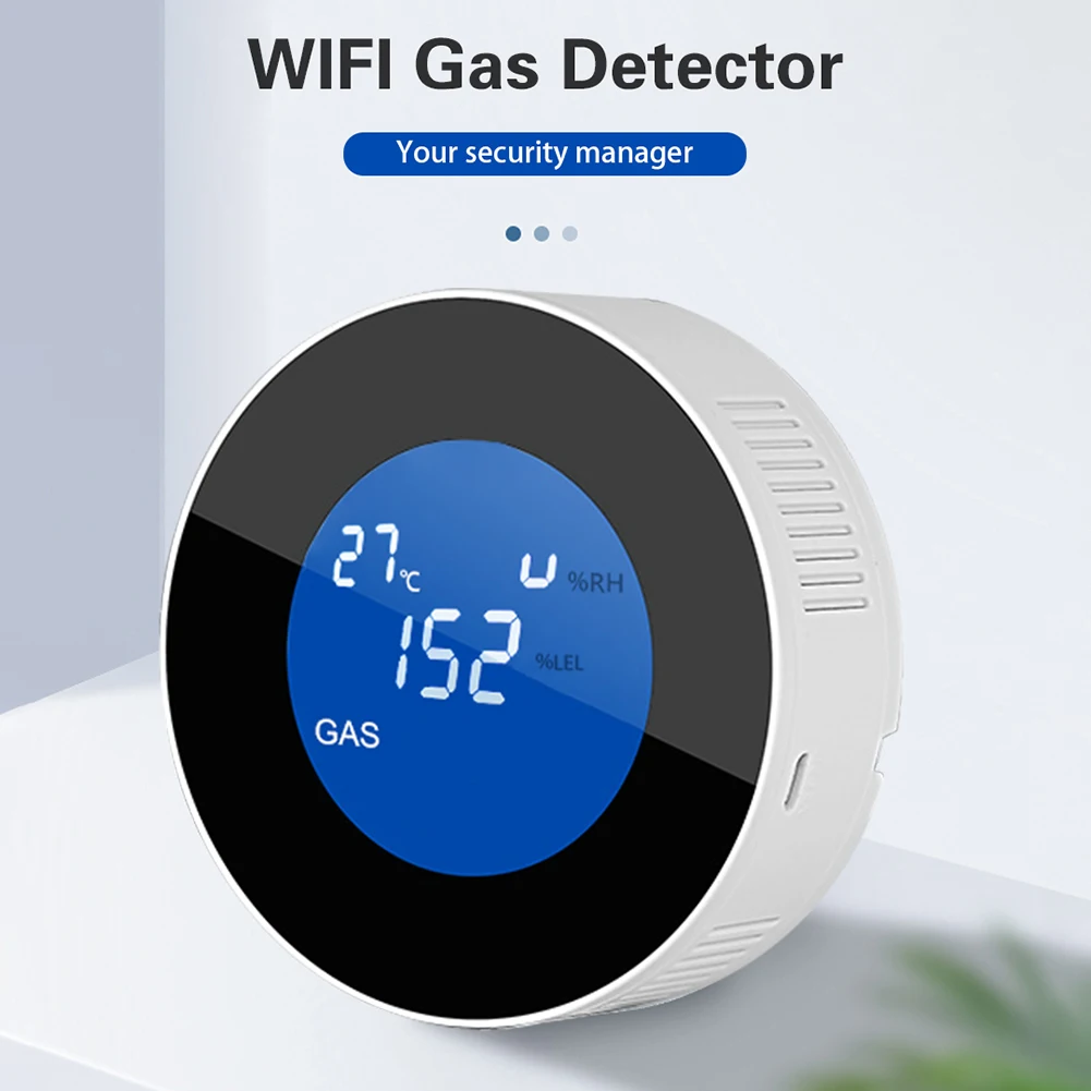 

Датчик утечки природного газа Tuya с Wi-Fi и ЖК-дисплеем