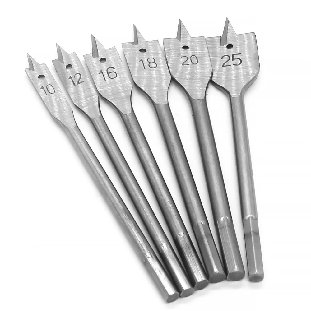 

Наборы долговечных деревообрабатывающих инструментов, 2 шт., 6-50 мм, длинные плоские сверла из высокоуглеродистой стали, для дерева, лопатки