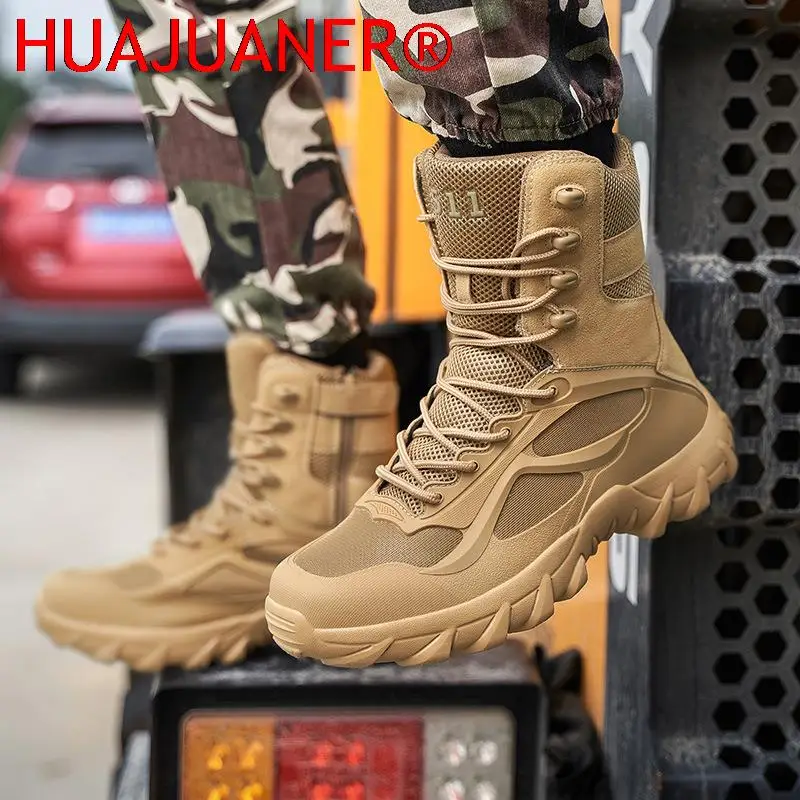 

Men's Military Boot Combat Mens Ankle Boot Tactical Big Size 39-48 Army Boot Male Shoes Work Safety Shoes Motocycle Boots