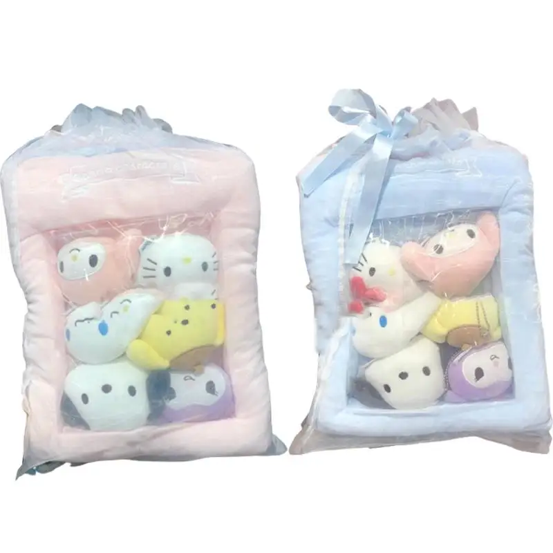 

Sanrios Kuromi Hellokittys помпон Пурины Коричный мой Мелодия плюшевая кавайная аниме мультяшная креативная подушка кукла подарок для детей 38 см