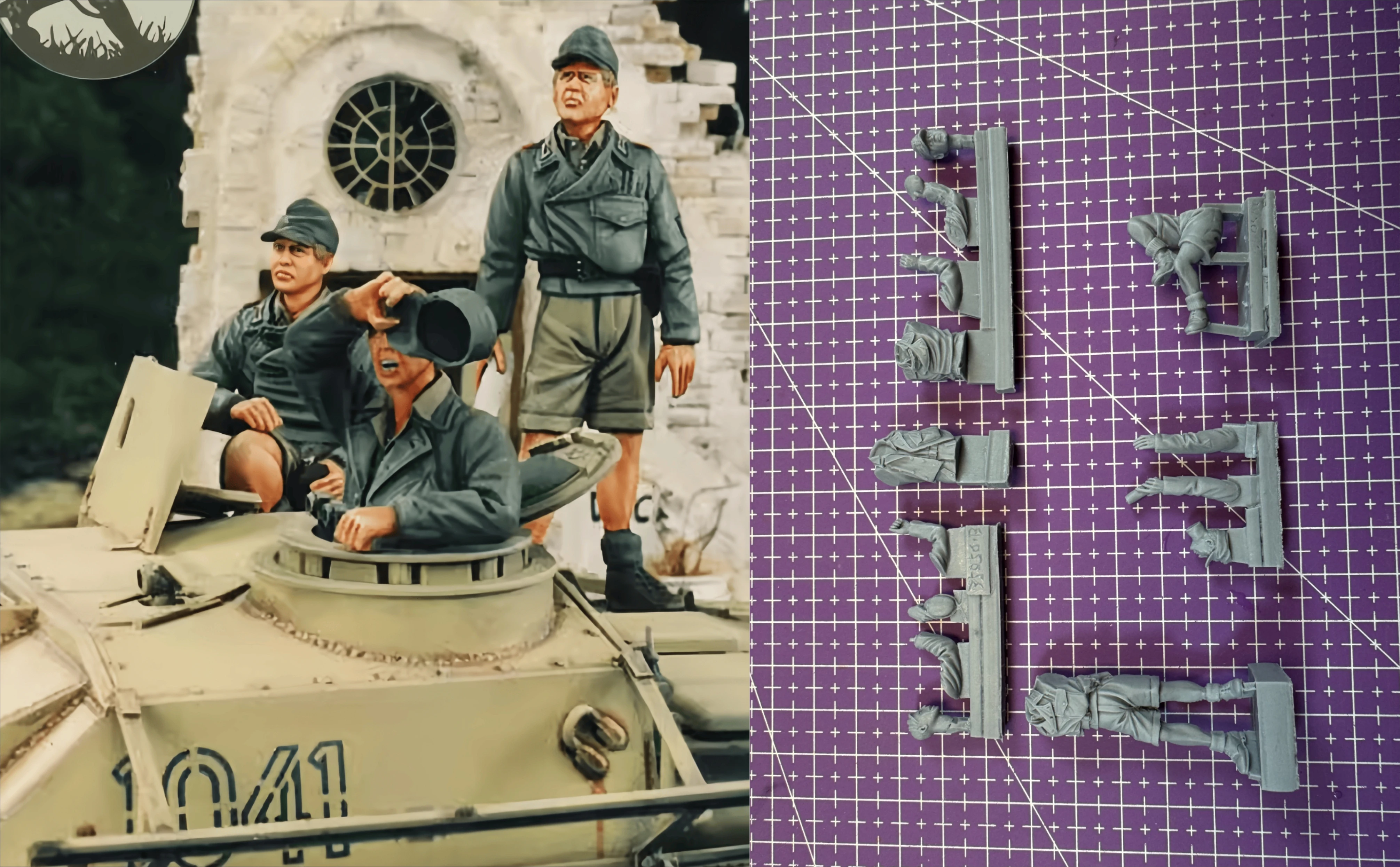 Фото Набор для сборки модели из литой смолы 1/35, GK, Члены штурмовой команды, неокрашенный №1
