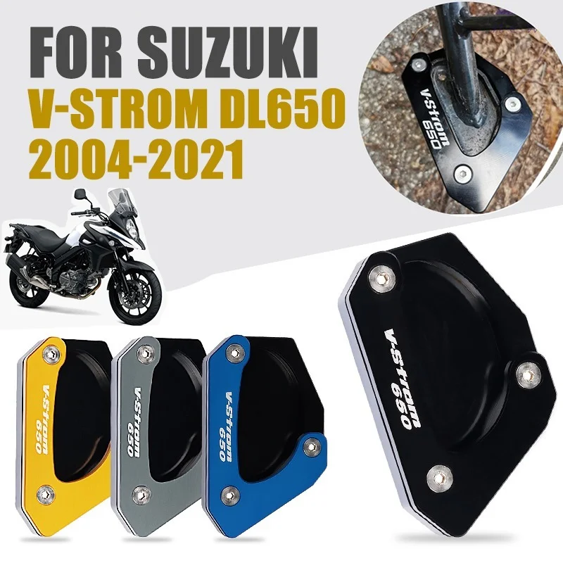 

For SUZUKI V-STROM 650 DL650 VSTROM DL VSTROM650 2004 - 2021 Motorcycle Kickstand Foot Side Stand Extension Pad Support Plate