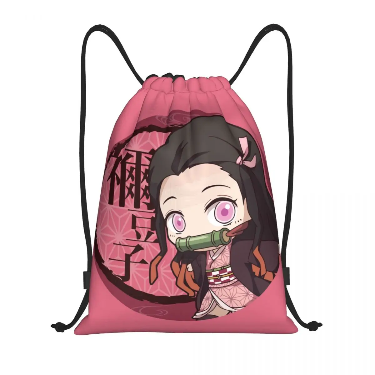 

Custom Kimetsu No Yaiba Nezuko Drawstring Bags Women Men Lightweight Demon Slayer Anime Manga Sports Gym Storage Backpack