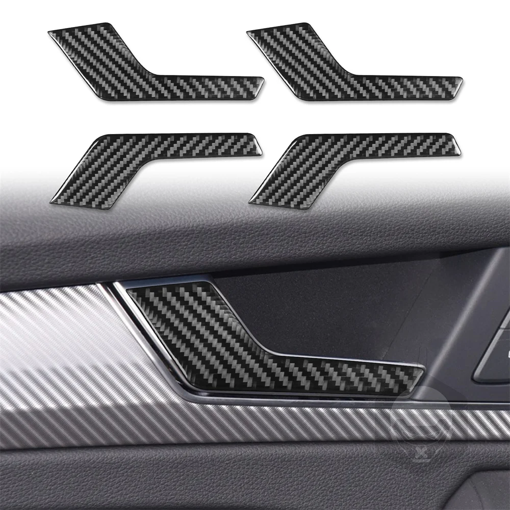

For Audi Q5L 18 Models Door Handles Carbon Fiber Decorative Stickers