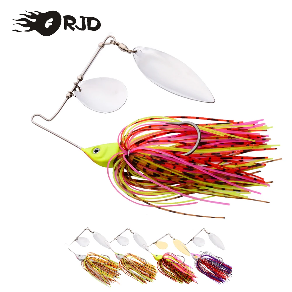 

ORJD Chatter Bait Spinnerbait Lure Jig Metal 10g 15g 20g Bass Buzzbait Swimbait High Speed Willow Waterdrop Blade Wire Bait