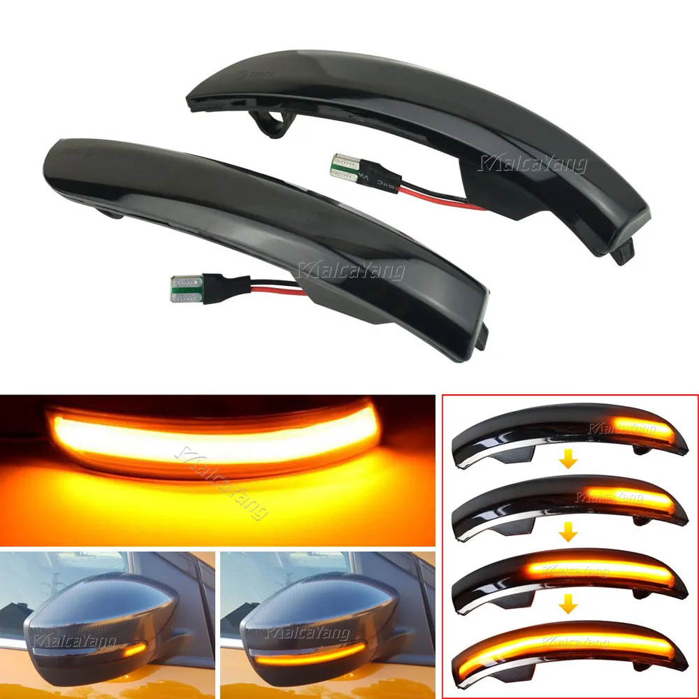 

LED Dynamic Turn Signal Light Flowing Water Blinker Flashing Lamp For Ford Kuga Escape EcoSport 2013 2014 2015 2016 2017 2018