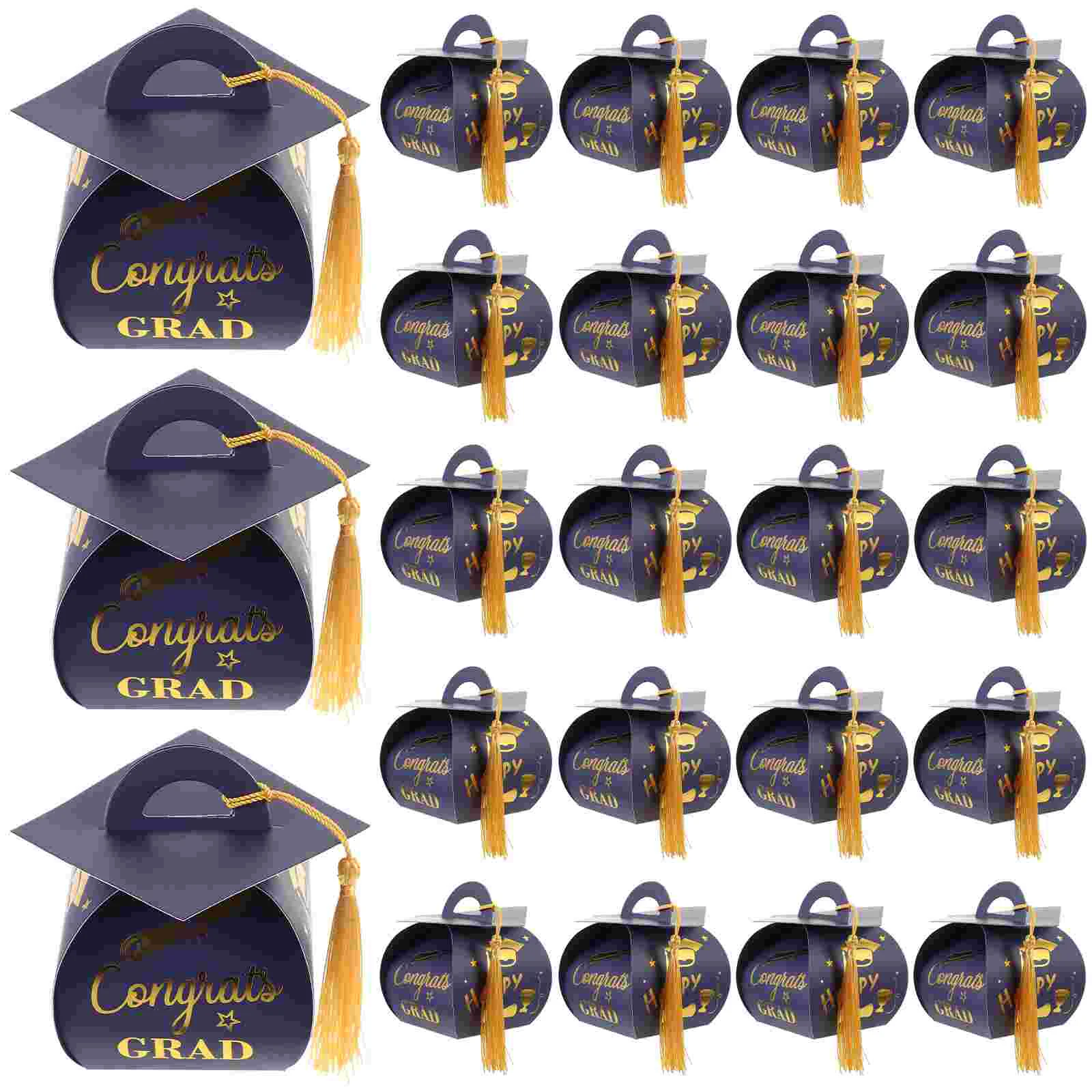 

Gift Box Delicate Candy Case Container Graduation Hat Holder Multi-function Paper Cap