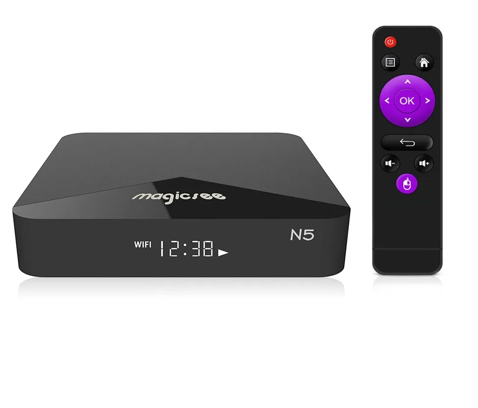 Самая низкая цена android TV box Magicsee N5 Amlogic S905X Android 9 0 Smart Box 2/16GB Set Top IP |
