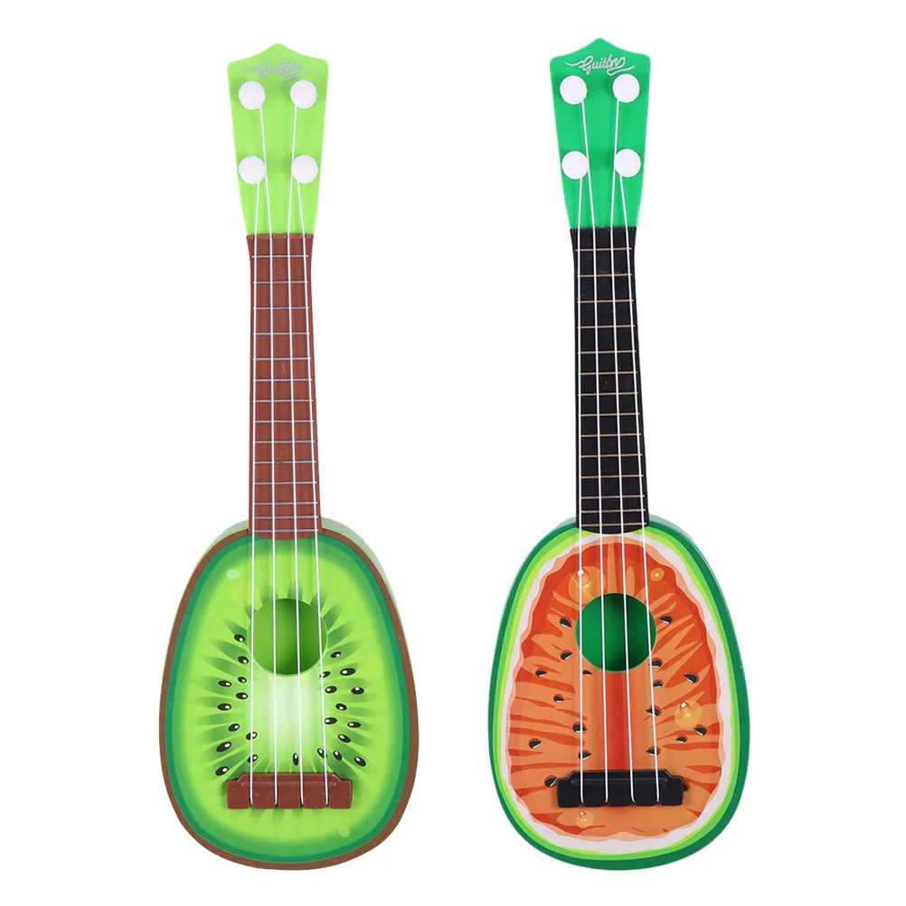 

2Pcs Kids Learning Ukulele Strings Instrument Novel Mini Fruit Ukulele