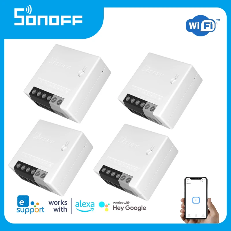 

SONOFF MINIR2 Wifi DIY Switch Mini R2 2-Way Modules EWeLink APP Wireless Remote Control Works With Alexa Google Home Automation