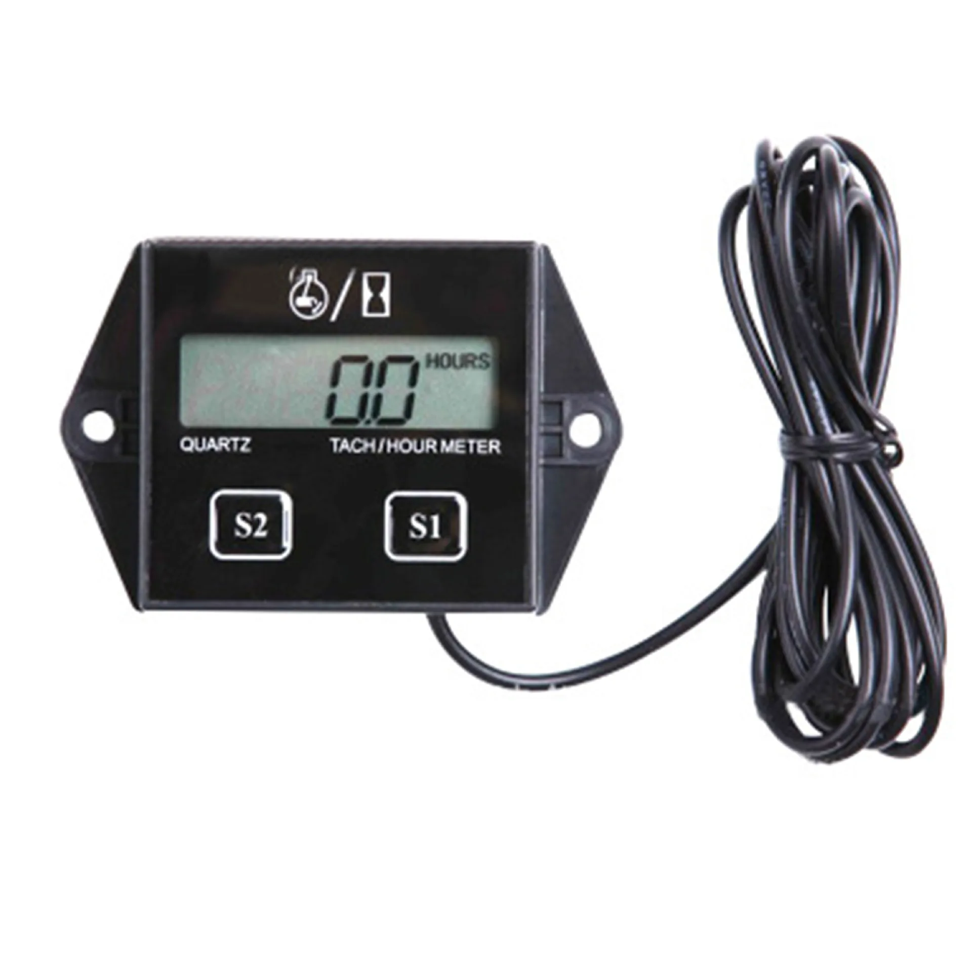 Newest Digital Engine Tach Hour Meter Tachometer Gauge Inductive Display For Motorcycle Motor Marine chainsaw pit bike Boat |