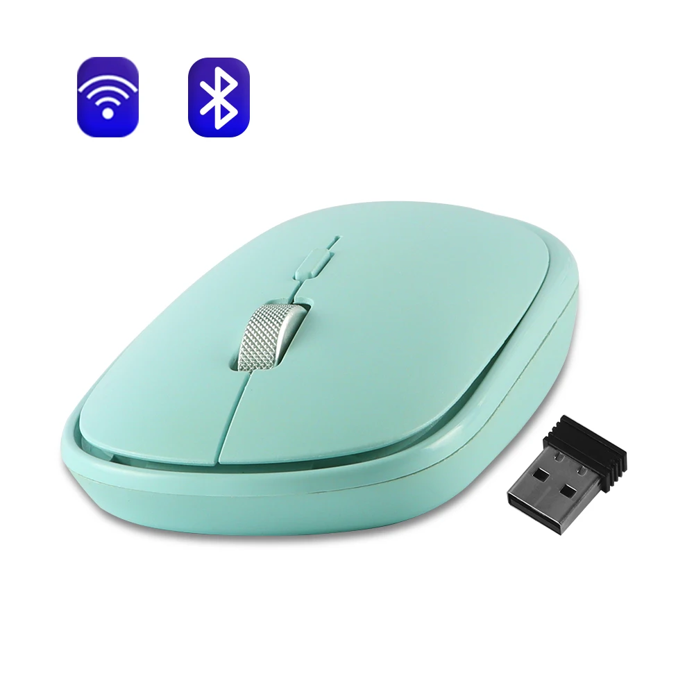 

2.4Ghz Bluetooth Dual Mode Mouse BT 4.0 Wireless Mini 4D Computer Mause Ergonomic Optical Gaming Mice USB 1600 DPI For PC Laptop