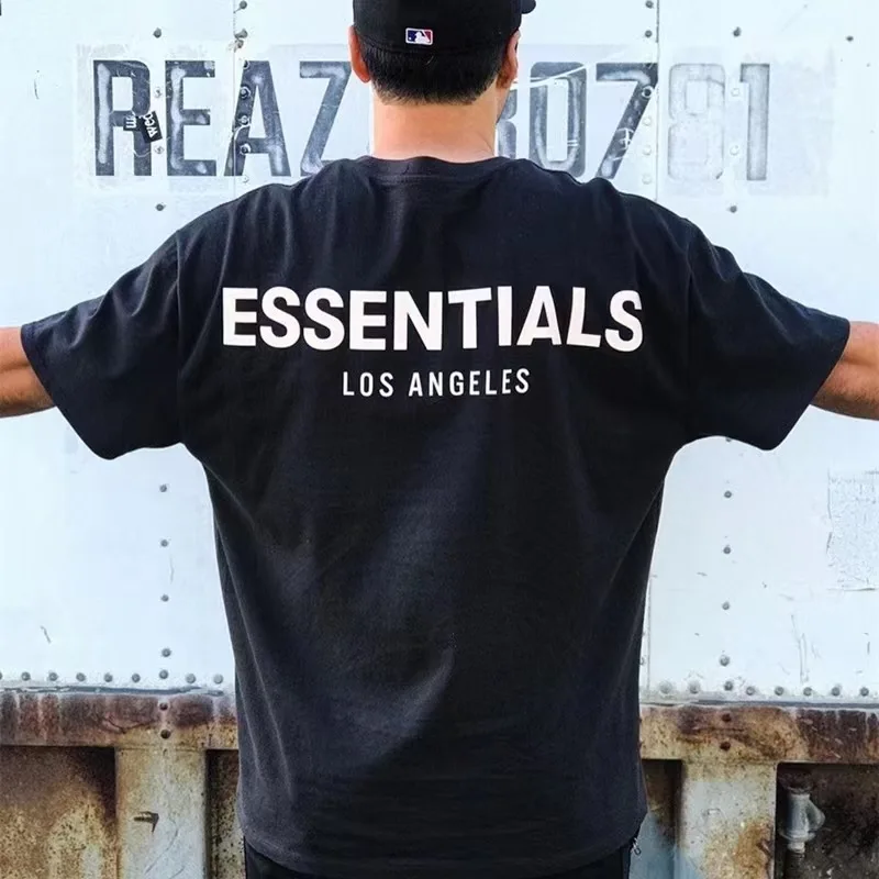 

Базовая футболка с логотипом Лос-Анджелеса и длинным пляжем, Классическая футболка с надписью 3M, хлопковые базовые футболки высокого качес...