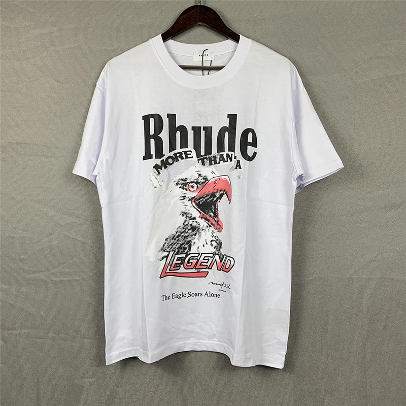 

RHUDE Summer Eagle Fashion T Shirt Men 1:1 2022ss Rhude Women T-shirt Oversize Los Angeles Limited Edition Tops Men Clothing