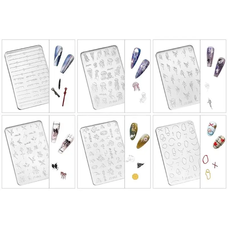 Силиконовая форма для дизайна ногтей 3D-бабочки кристаллические формы из смолы