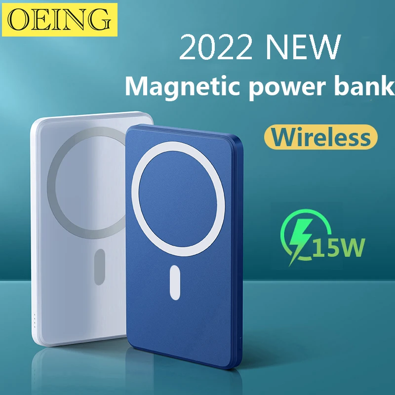

New 10000mAh Magnetic Wireless Power Bank For iphone 12 13 14 14Pro Max 14Plus 15W Fast Charger External Auxiliary Spare Battery