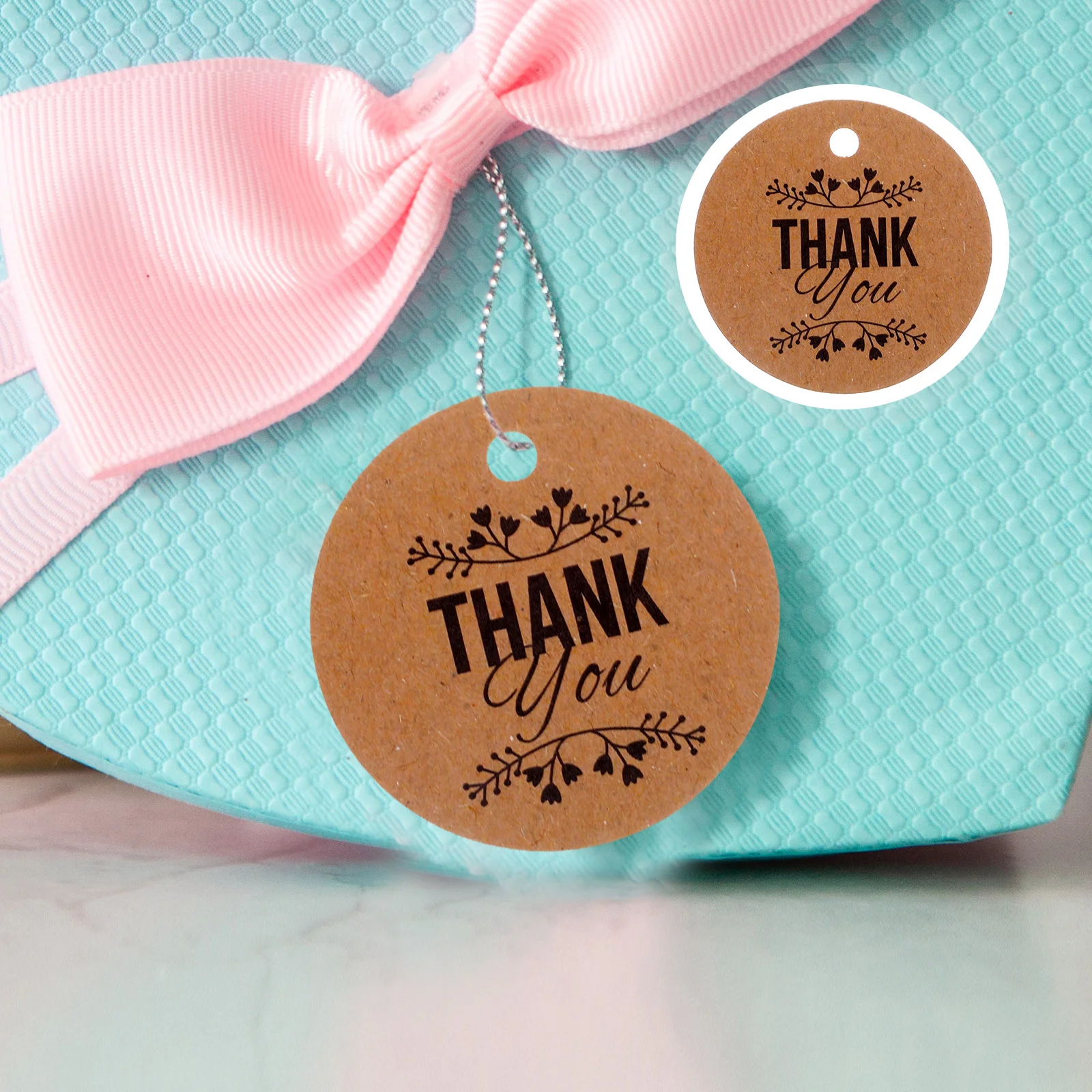 

Magiclulu Thank You Gift Tags Kraft Paper Labels for Wedding, Birthday, and Party Favors