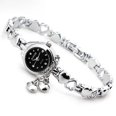 

A2149 KIMIO Women Bracelet Watch Ladies Tassel Dress Quartz Watch Clock Hollow Love Hearts Steel Strap Wrist Watch Montre Femme