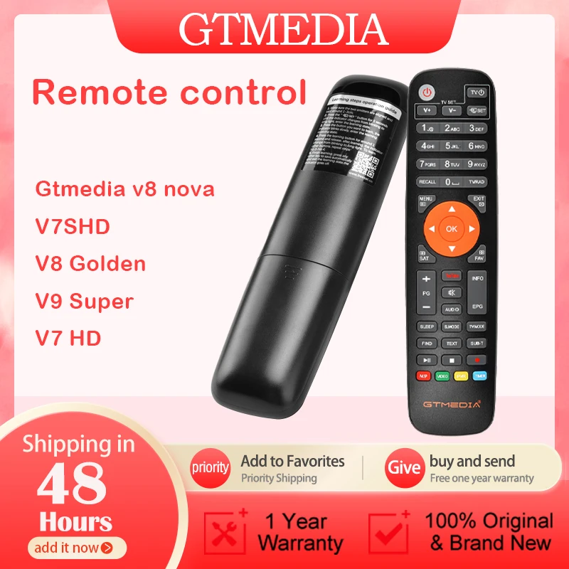 [Подлинный] HD спутниковый ТВ-приемник с дистанционным управлением для Gtmedia v8 UHD и