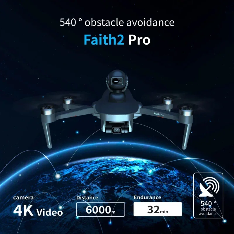 

5G Wifi GPS 540 ° обход препятствий мини-Дрон Faith2 Pro Дрон с камерой 3-осевой карданный 4K Профессиональный Квадрокоптер FPV
