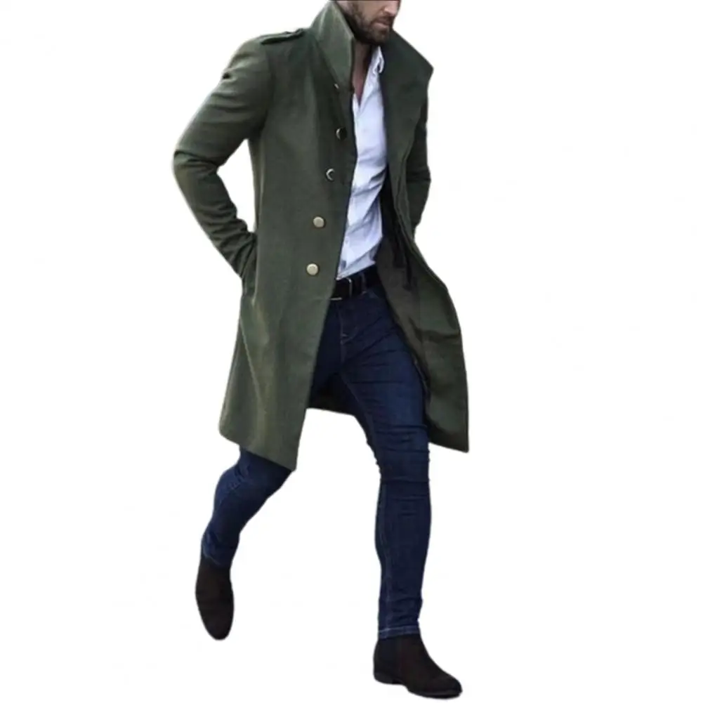

Male Outwear Patch Pocket Casual Wear Streetwear Warm Autumn Jackets Winter Cardigan Coat Men Woolen Jacket Men Clothing