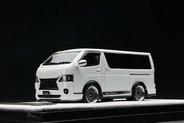 

404 Error 1:64 Toyota Hiace Essex White Retrofit Limited Edition Resin Metal Static Car Model Toy Gift