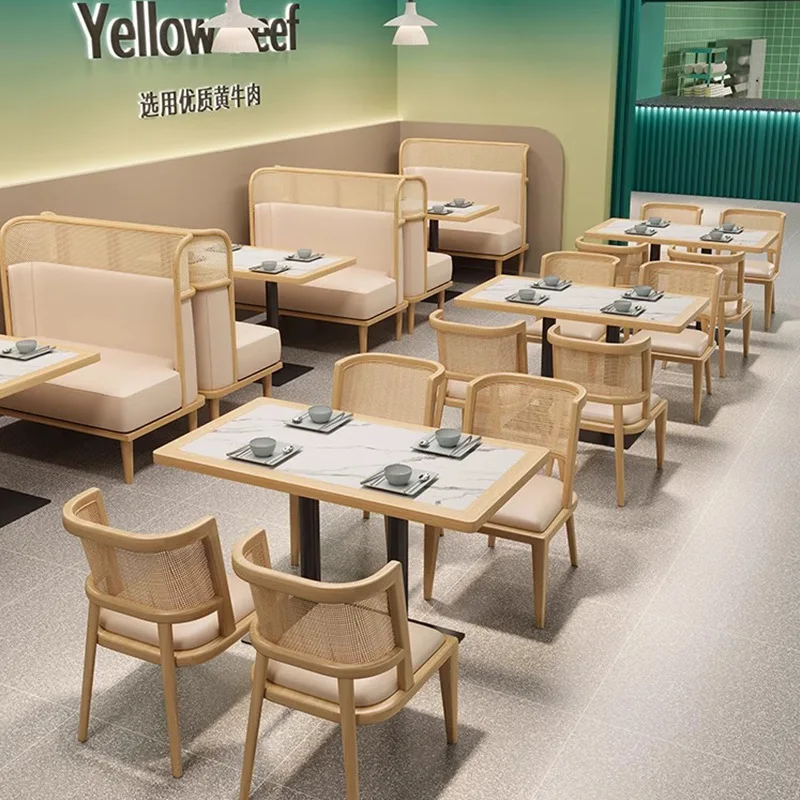 Магазин еды десертов Североамериканский ясеневый ресторан Стенд Столы и стулья