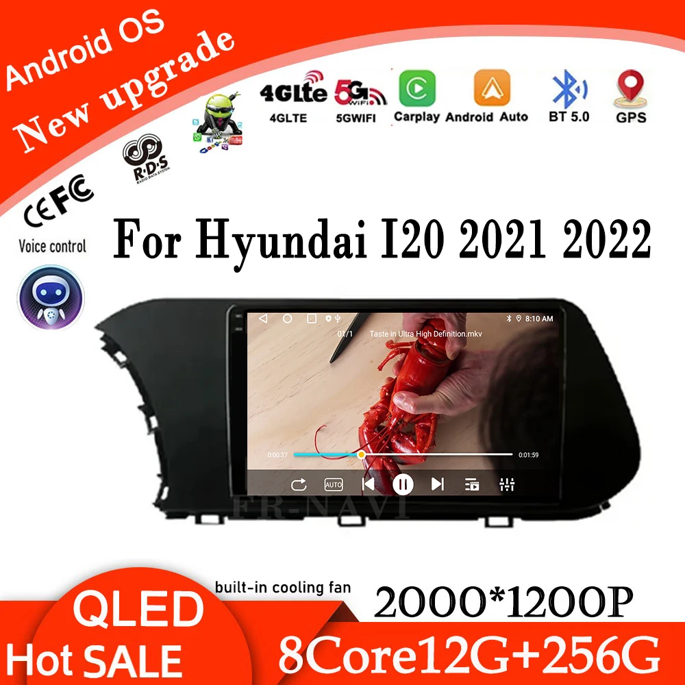 9-дюймовый Android 14 для Hyundai I20 2021 2022 Автомобильный радиоприемник Мультимедийный