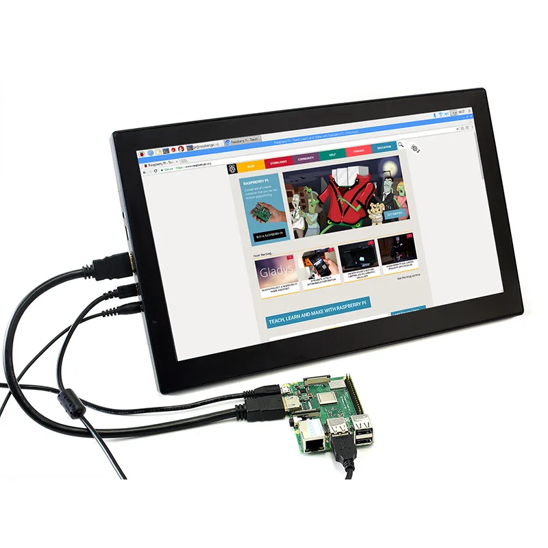 

Waveshare 13.3inch Capacitive Touch Screen LCD with Case V2 Raspberry Pi 1920×1080 HDMI-Compatible IPS Computer Monitor Displays